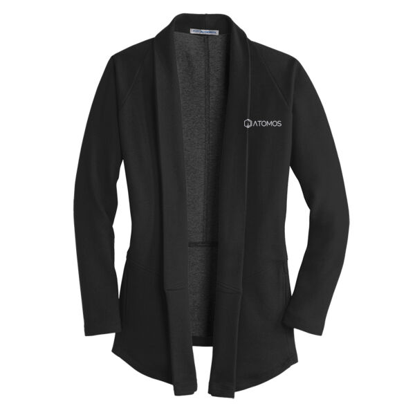 Embroidered Atomos - Ladies Interlock Cardigan Thumbnail