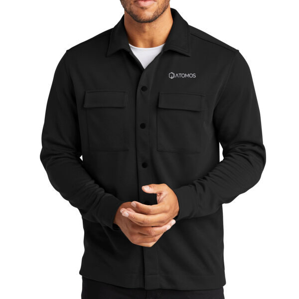 Embroidered Atomos - Double Knit Snap Front Jacket Thumbnail