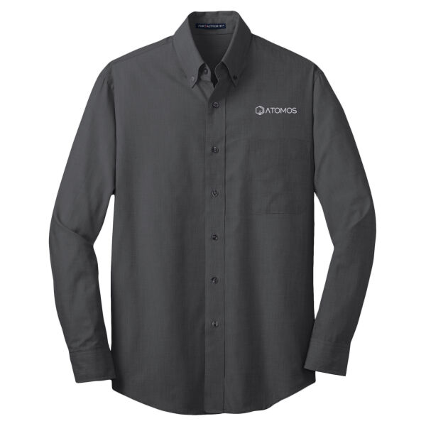 Embroidered Atomos - Crosshatch Easy Care Shirt Thumbnail
