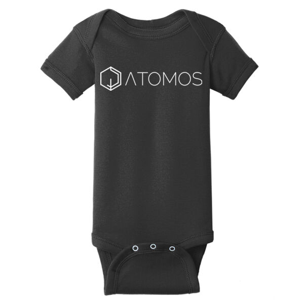 Printed Atomos - Infant Short Sleeve Baby Rib Bodysuit Thumbnail