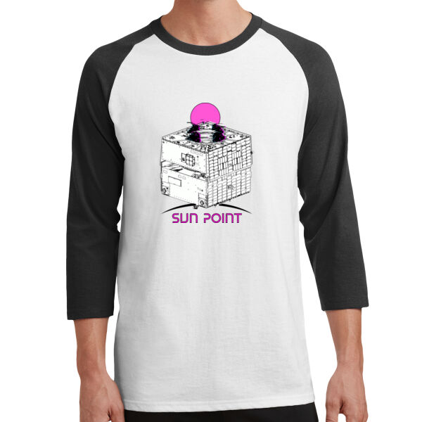 Atomos Sun Point Printed - Core Blend 3/4 Sleeve Raglan Tee Thumbnail