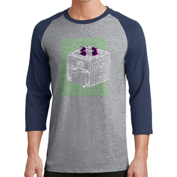 Atomos M1 Stack Command Printed - Core Blend 3/4 Sleeve Raglan Tee Thumbnail